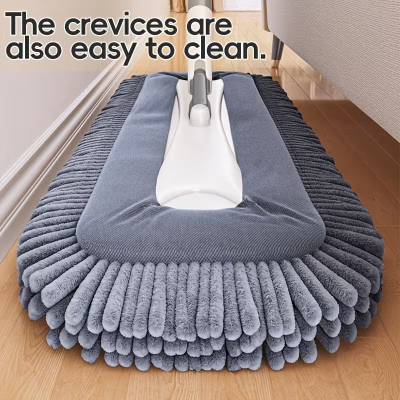 Microfiber Flat Dust Mop Set with 2 Reusable Pads – Washable Wet & Dry Floor Cleaning Mop