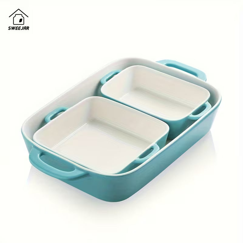 Rectangular Porcelain Bakeware Dish – 12.8 × 8.9 Inch