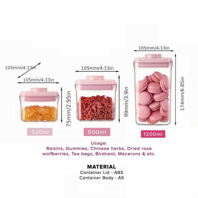 3-Piece Airtight Food Storage Container Set