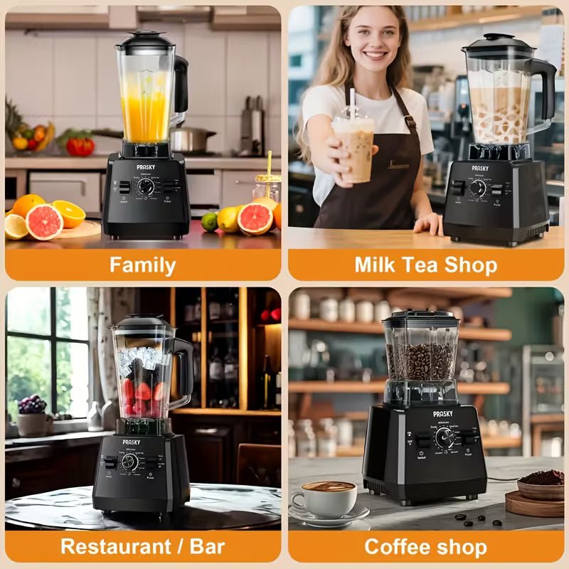 Professional Countertop Blender & Food Processor – 2400W, 25,000 RPM, 68 oz