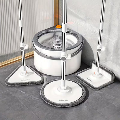 Rotating Floor Mop & Bucket Set with 3 Mop Heads, Wet & Dry Cleaning System for Home, Kitchen & Bathroom