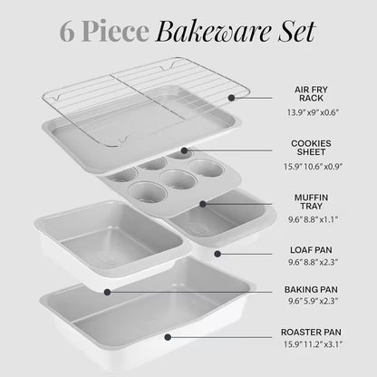 6-Piece Stackable Nonstick Baking Pans Set Bake More. Store Smarter. Save Space.