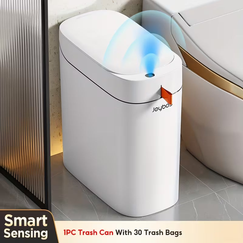 3.5-Gallon Automatic Motion Sensor Trash Can, Type-C Rechargeable Touchless Waste Bin with Auto Bag Sealing, for Bathroom, Bedroom, Kitchen & Office