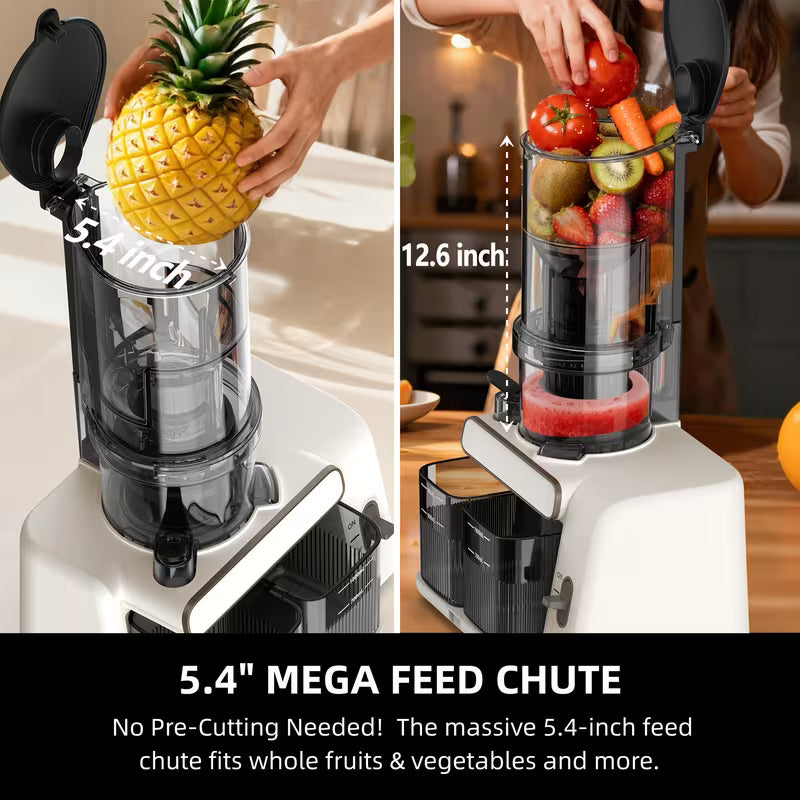 200W Cold Press Juicer with 5.4-Inch Wide Feed Chute