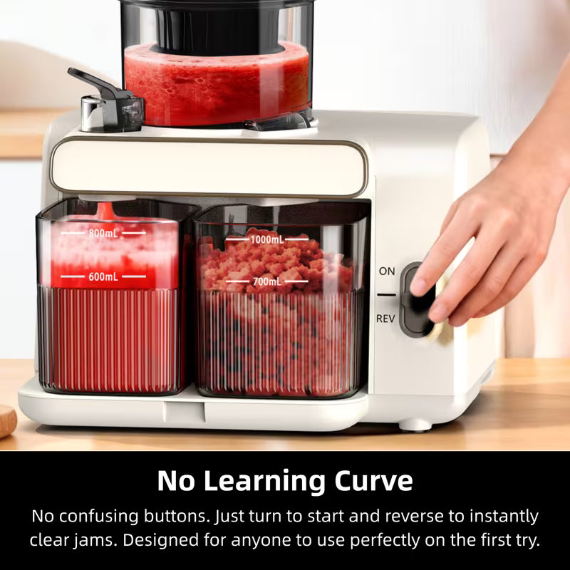 200W Cold Press Juicer with 5.4-Inch Wide Feed Chute
