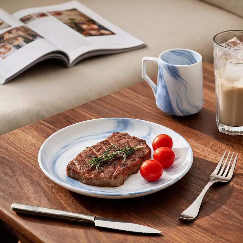 16-Piece / 20-Piece Marbled Dinnerware Set for 4