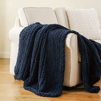 50 × 60 Inch Chunky Chenille Throw Blanket