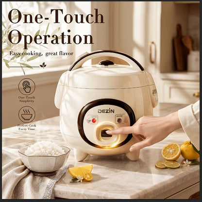 Multifunctional Rice Cooker with Steamer – Compact Rice Maker for Small Families