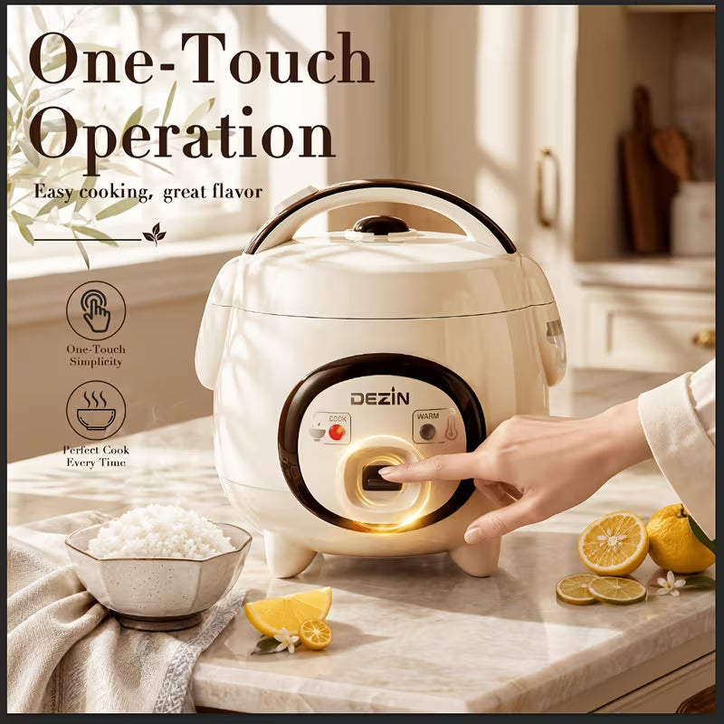 Multifunctional Rice Cooker with Steamer – Compact Rice Maker for Small Families