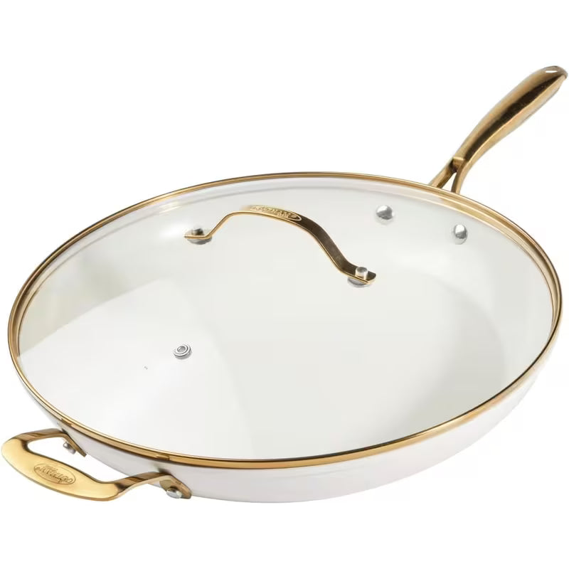 14-Inch Extra-Large Ceramic Nonstick Frying Pan with Lid