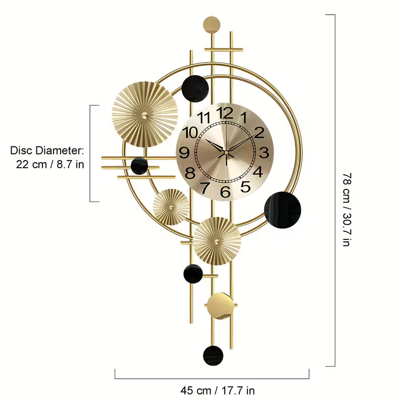 Large 3D Metal Wall Clock – Modern Silent Decorative Wall Art