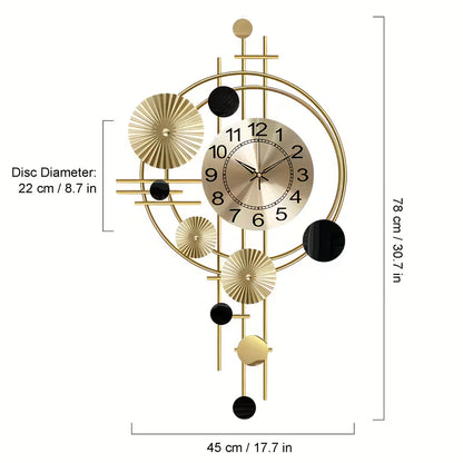 Large 3D Metal Wall Clock – Modern Silent Decorative Wall Art