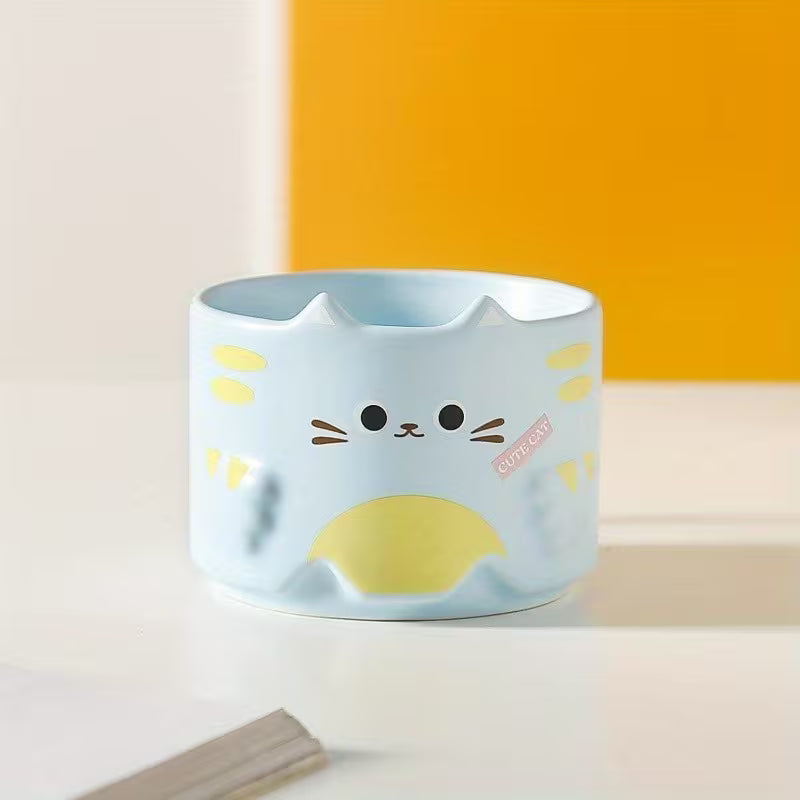 Cute Cat Ceramic Stackable Mug
