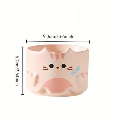 Cute Cat Ceramic Stackable Mug
