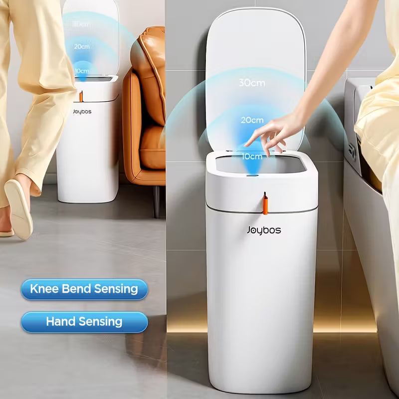 3.5-Gallon Automatic Motion Sensor Trash Can, Type-C Rechargeable Touchless Waste Bin with Auto Bag Sealing, for Bathroom, Bedroom, Kitchen & Office