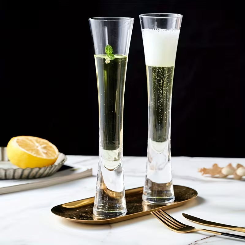 Glitter Tulip Cocktail & Wine Glasses
