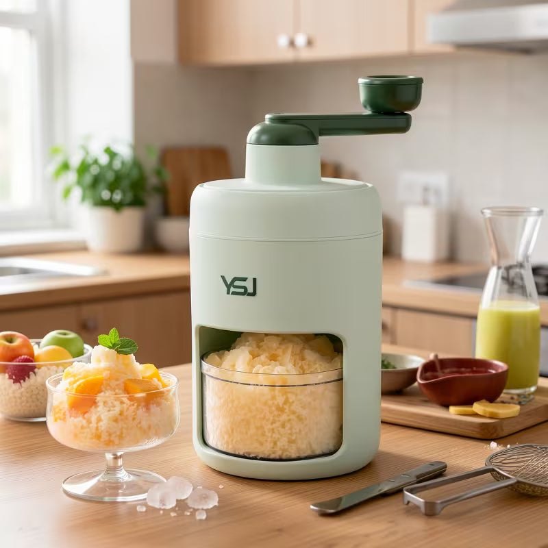 Manual Hand-Crank Ice Shaver & Crusher