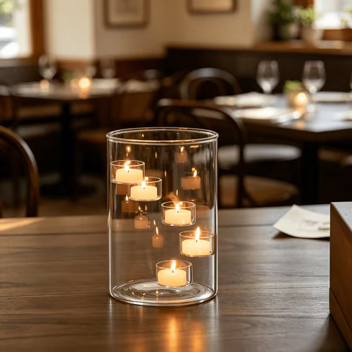 Extra Large Glass Hurricane Candle Holder