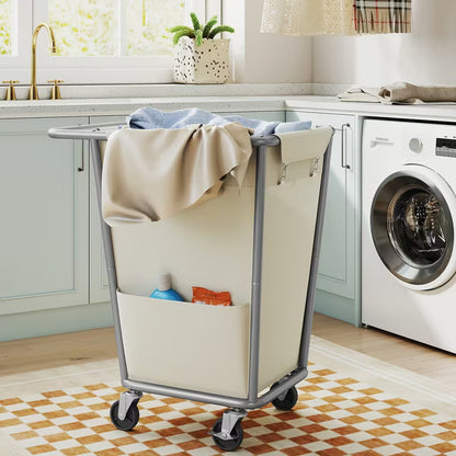 130L Rolling Laundry Hamper with Removable Bag