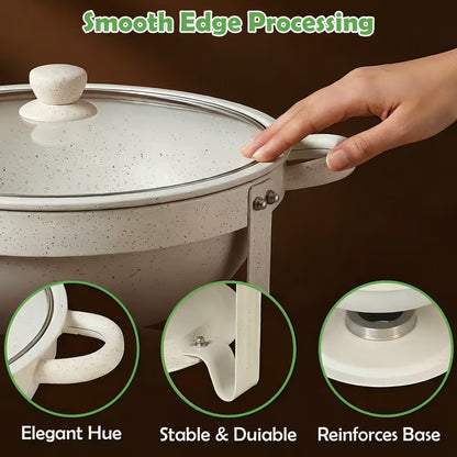 White Stainless Steel Chafing Dish Buffet Set