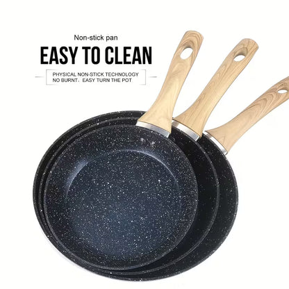 3-Piece Nonstick Frying Pan Set – 7, 9.5 & 11 Inch – Induction Compatible