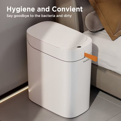 3.5-Gallon Automatic Motion Sensor Trash Can, Type-C Rechargeable Touchless Waste Bin with Auto Bag Sealing, for Bathroom, Bedroom, Kitchen & Office