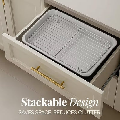 6-Piece Stackable Nonstick Baking Pans Set Bake More. Store Smarter. Save Space.