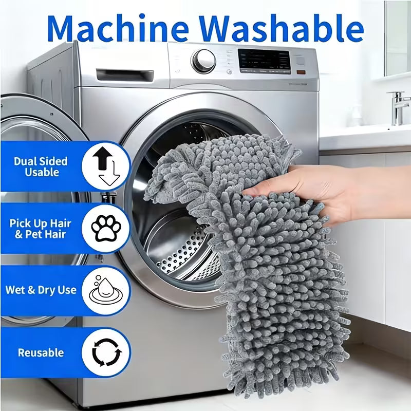 Microfiber Flat Dust Mop Set with 2 Reusable Pads – Washable Wet & Dry Floor Cleaning Mop