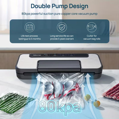 80KPa Automatic Food Vacuum Sealer Machine