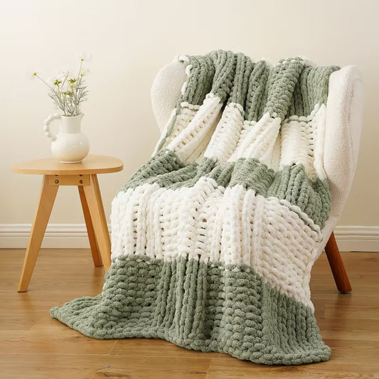 50 × 60 Inch Chunky Chenille Throw Blanket