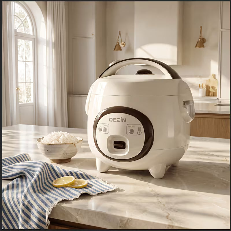 Multifunctional Rice Cooker with Steamer – Compact Rice Maker for Small Families