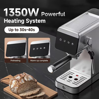 20-Bar 1350W Espresso Machine with Milk Frother