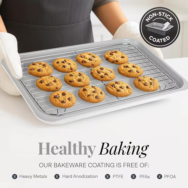 6-Piece Stackable Nonstick Baking Pans Set Bake More. Store Smarter. Save Space.