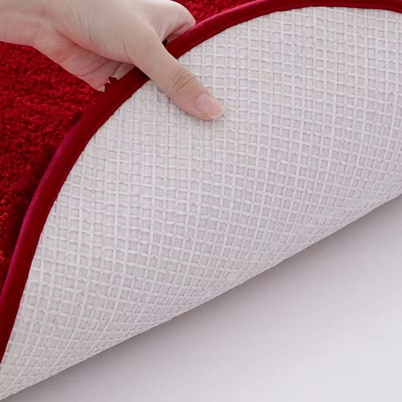 Soft Plush Bath Mat with Non-Slip TPR Backing