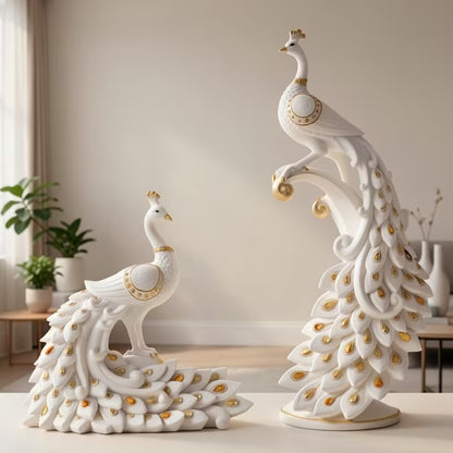 Modern Hand-Painted Resin Figurine – Elegant Tabletop Home Decor