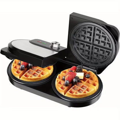 6-Inch Double Belgian Waffle Maker – 1400W Commercial-Style Waffle Machine