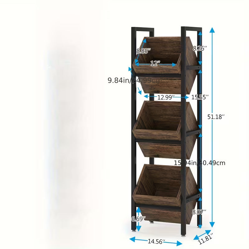 Multifunctional Vertical Storage Rack – Space-Saving Freestanding Organizer for Kitchen, Bathroom & Living Room