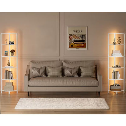 6-Tier Corner Shelf with LED Lights