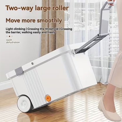 360° Spin Mop and Bucket Set with 4 Microfiber Mop Heads