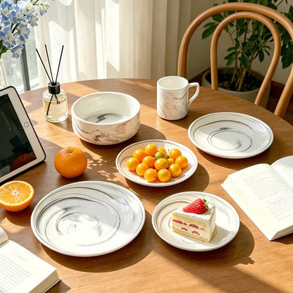 16-Piece / 20-Piece Marbled Dinnerware Set for 4