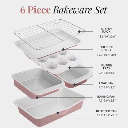 6-Piece Stackable Nonstick Baking Pans Set Bake More. Store Smarter. Save Space.
