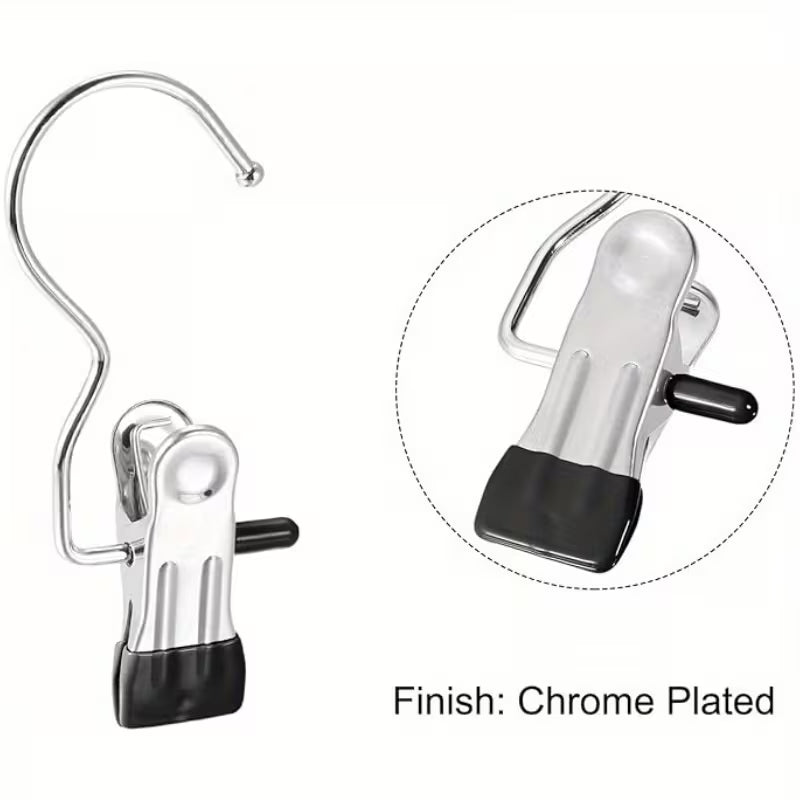 45 Pcs Jeans Hangers with Clips – 360° Rotating Space-Saving Metal Pants Hangers