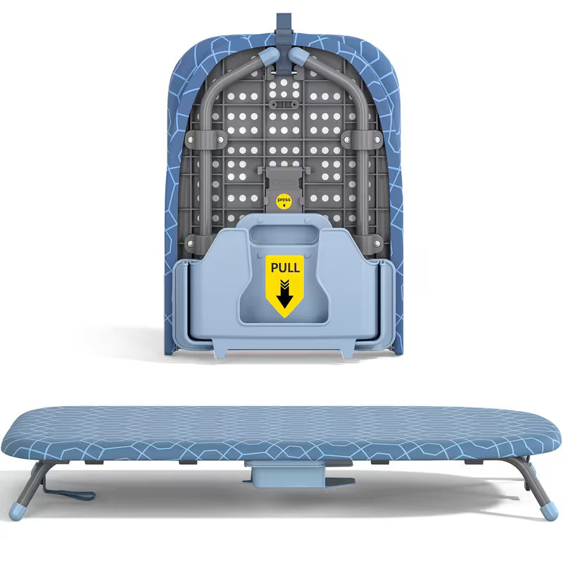 Small Foldable Tabletop Ironing Board with Iron Holder, Heat-Resistant Cover & Non-Slip Feet, Portable Mini Ironing Board for Home, Dorm & Travel