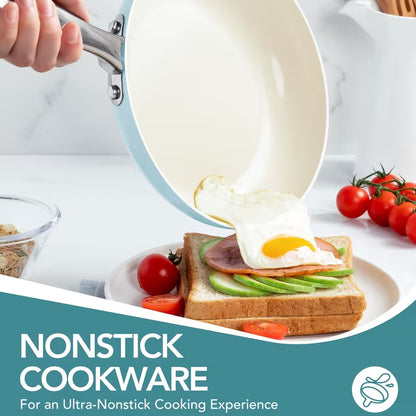 8-Piece Ceramic Nonstick Cookware Set