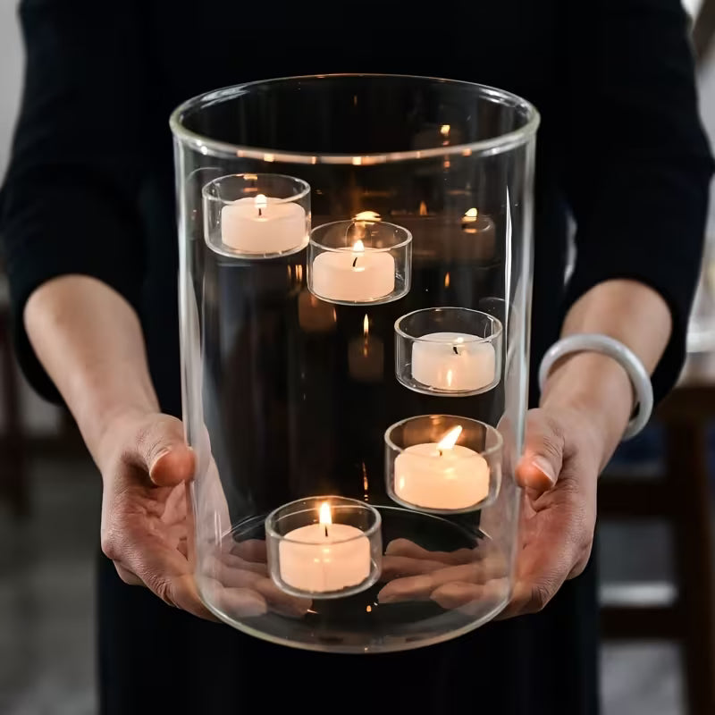 Extra Large Glass Hurricane Candle Holder