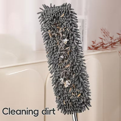 Microfiber Flat Dust Mop Set with 2 Reusable Pads – Washable Wet & Dry Floor Cleaning Mop