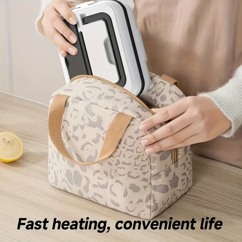 Portable Heated Lunch Box – 8000mAh Rechargeable Battery, 33.81 oz Stainless Steel Food Warmer