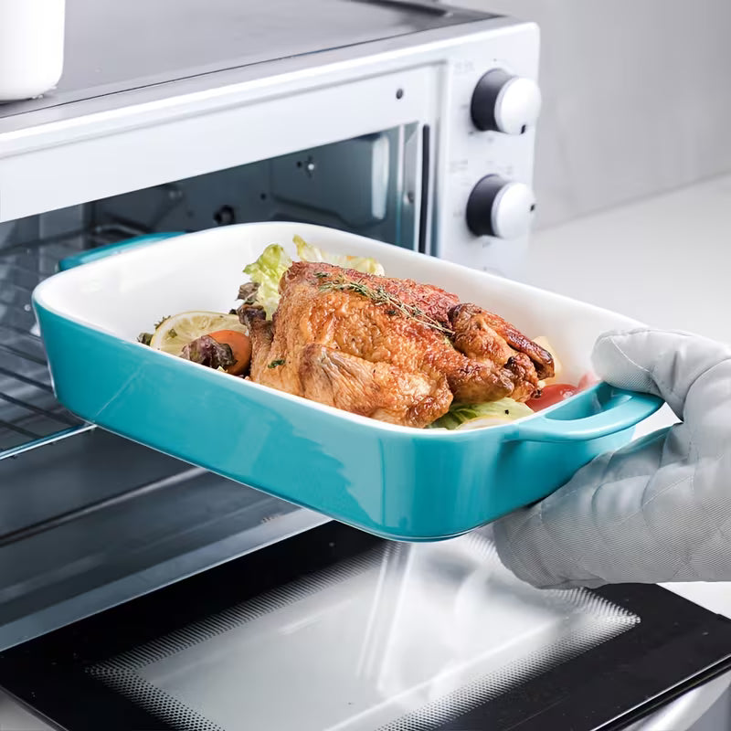 Rectangular Porcelain Bakeware Dish – 12.8 × 8.9 Inch