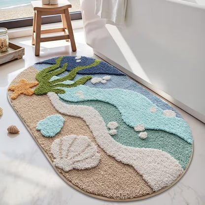 22 × 34 Inch Ultra-Absorbent Floor Mat – Quick-Drying Anti-Slip Mat for Bathroom & Kitchen