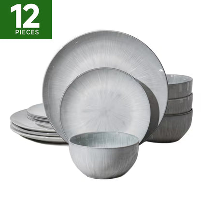 12-Piece Hand-Painted Porcelain Dinnerware Set – Service for 4